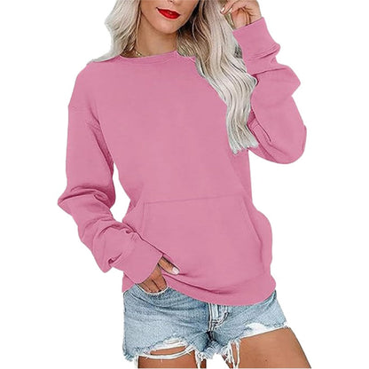 🎉Women's Oversized Crewneck Sweatshirt Long Sleeves Top with Pocket
