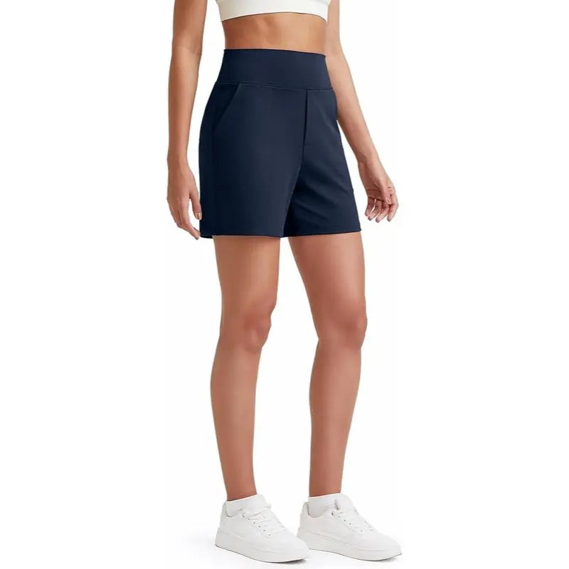 【LAST DAY SALE】Women’s High-Waisted Wide-Leg Comfort Shorts with Pockets