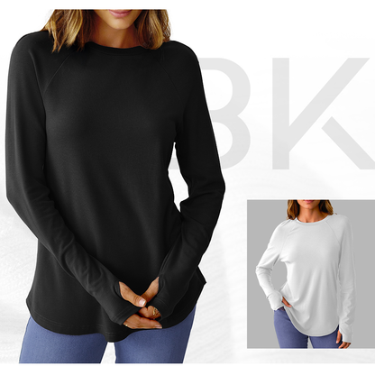 Womens Long Sleeve Round Neck Tunic Tops🎊