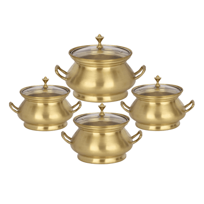 MOONSTONE DINNER SET BRASS MATT 57PCS