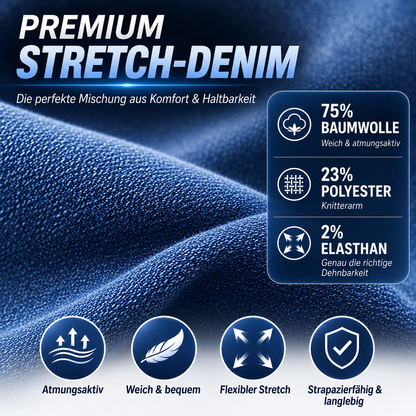 Herren Flex-Stretch Jeans – Slim Straight Fit mit 5 Taschen
