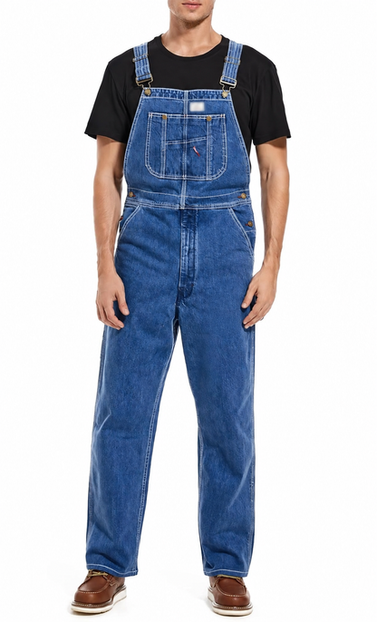 💝💝Last Day Promotion🔥Men's Denim Bib Overalls,  Workwear with Adjustable Straps and Convenient Tool Pockets