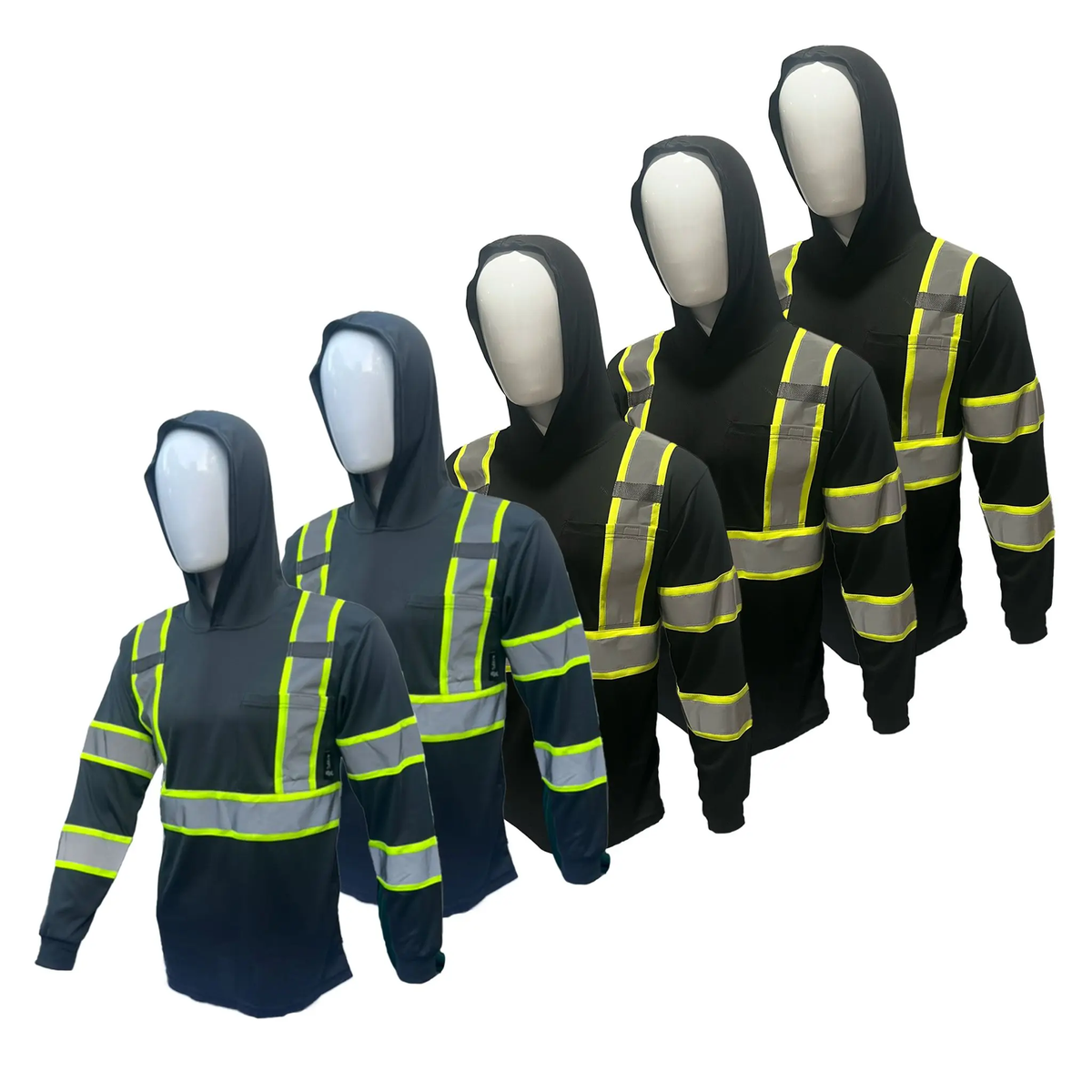 🔥 SPECIAL OFFER-Men’s High Visibility Hoodie Work Shirt – Long Sleeve Reflective Safety Top