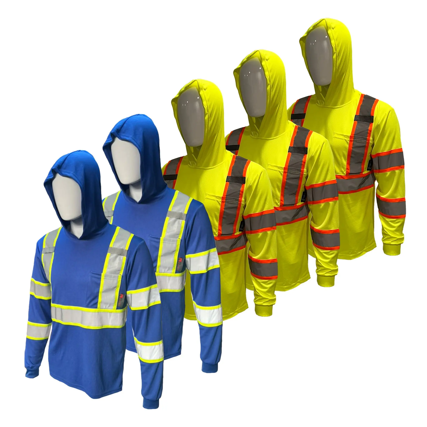 🔥 SPECIAL OFFER-Men’s High Visibility Hoodie Work Shirt – Long Sleeve Reflective Safety Top
