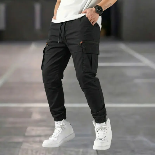 Men’s outdoor cargo pants American casual straight-leg tapered harem long pants