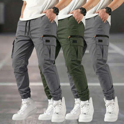 Men’s outdoor cargo pants American casual straight-leg tapered harem long pants