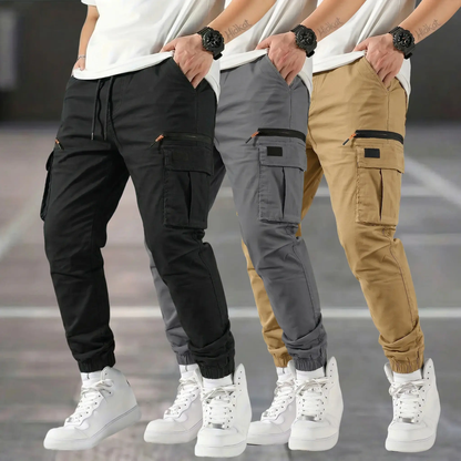 Men’s outdoor cargo pants American casual straight-leg tapered harem long pants