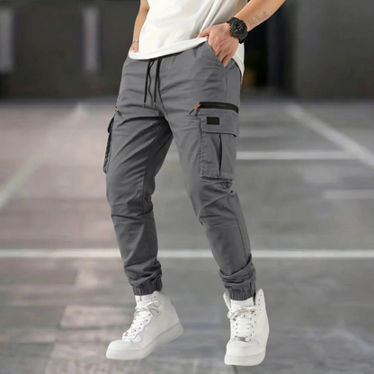 Men’s outdoor cargo pants American casual straight-leg tapered harem long pants