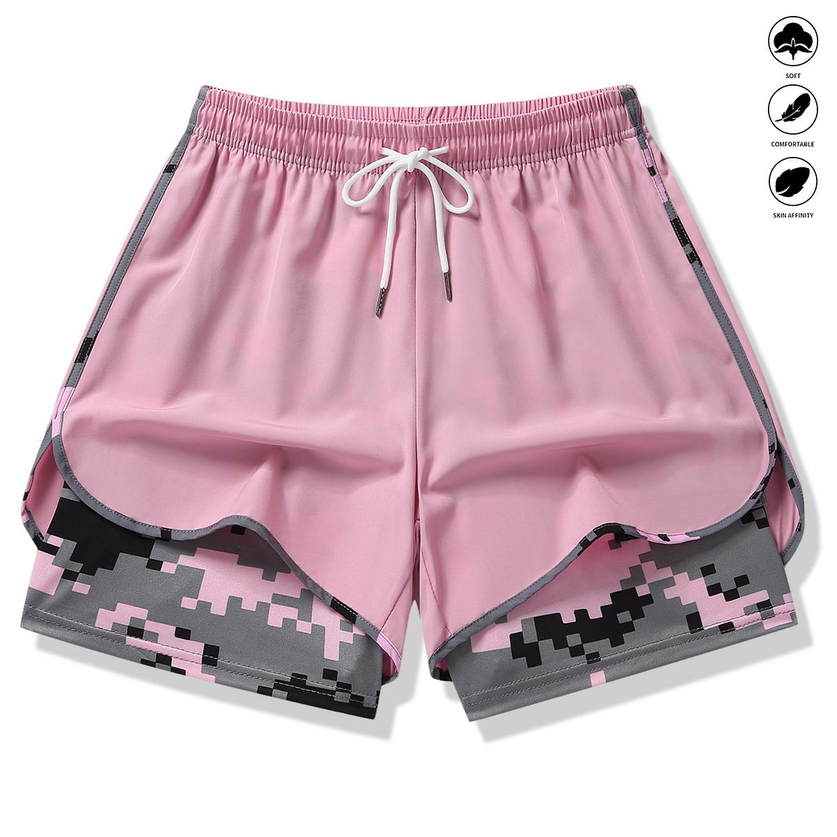 women’s casual athletic shorts with built-in liner