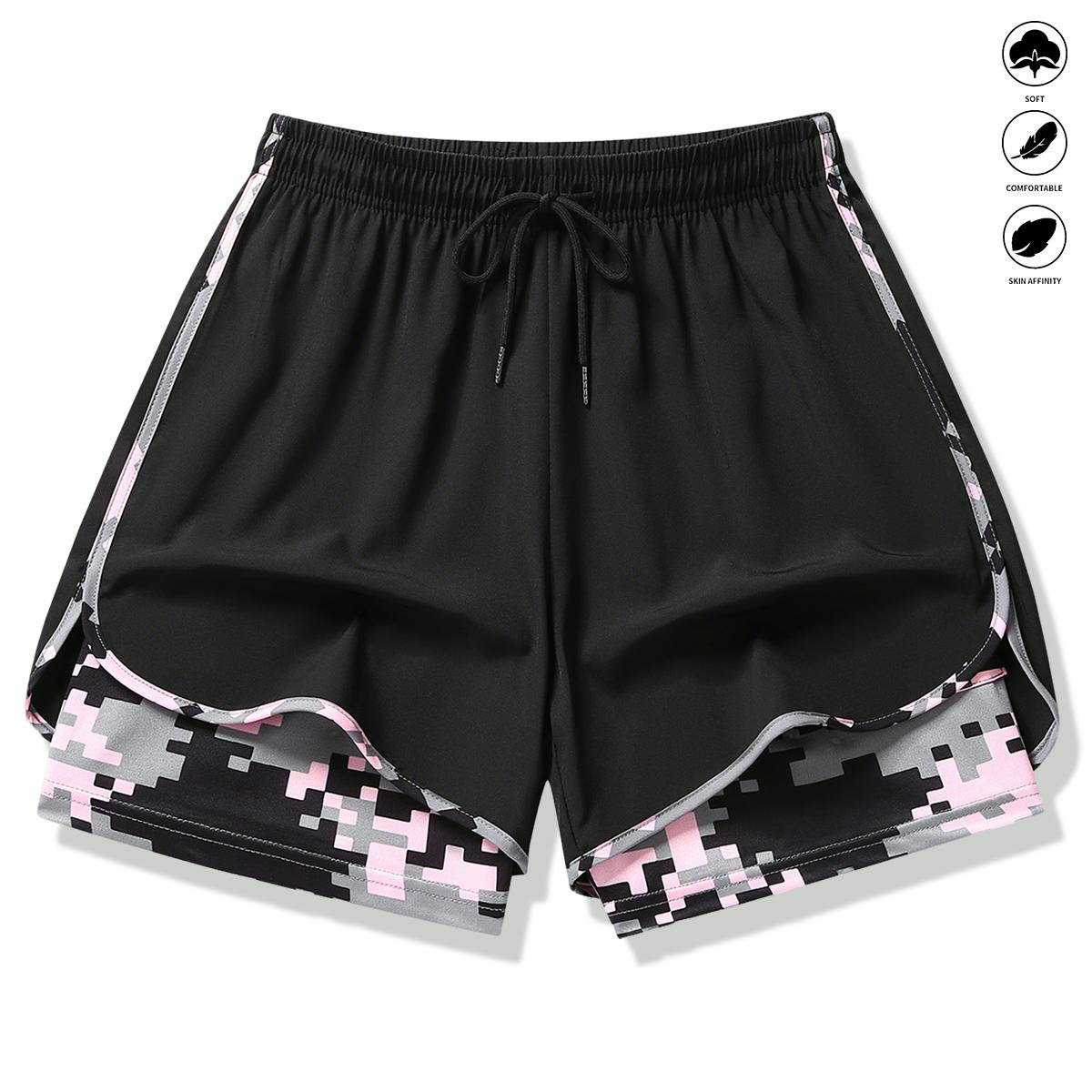 women’s casual athletic shorts with built-in liner
