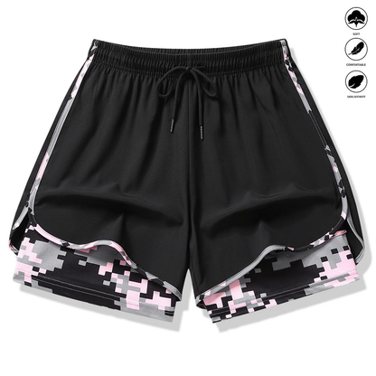women’s casual athletic shorts with built-in liner
