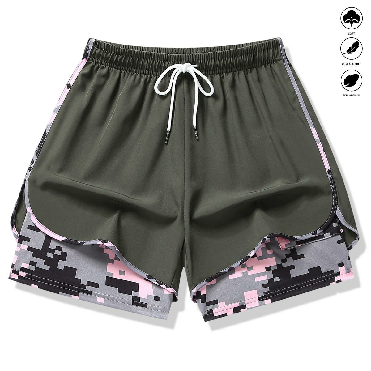 women’s casual athletic shorts with built-in liner