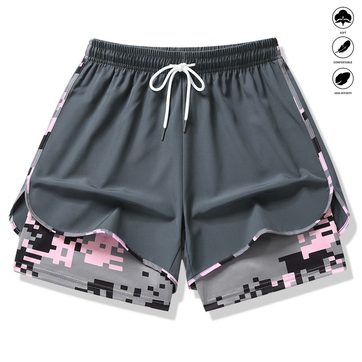 women’s casual athletic shorts with built-in liner