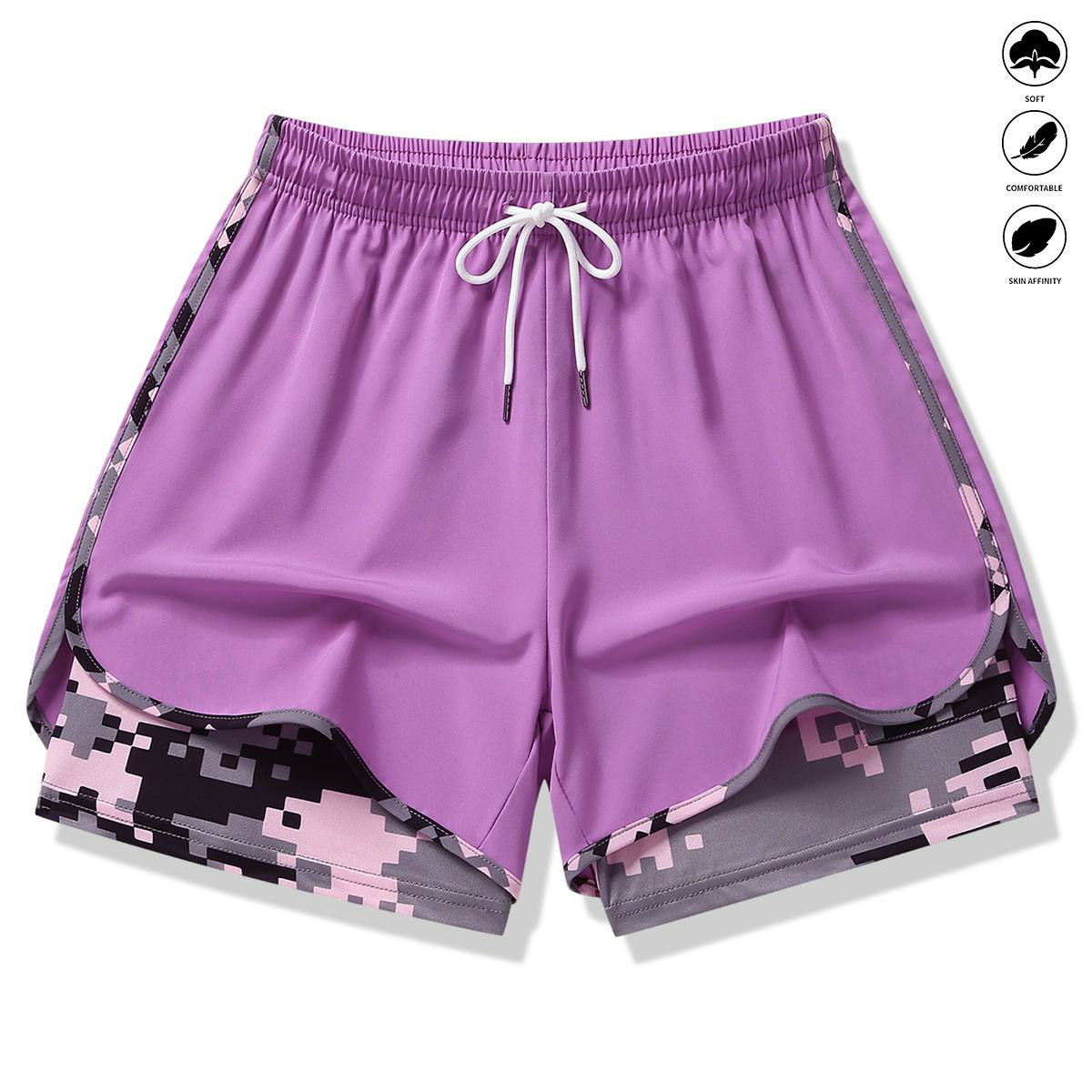 women’s casual athletic shorts with built-in liner