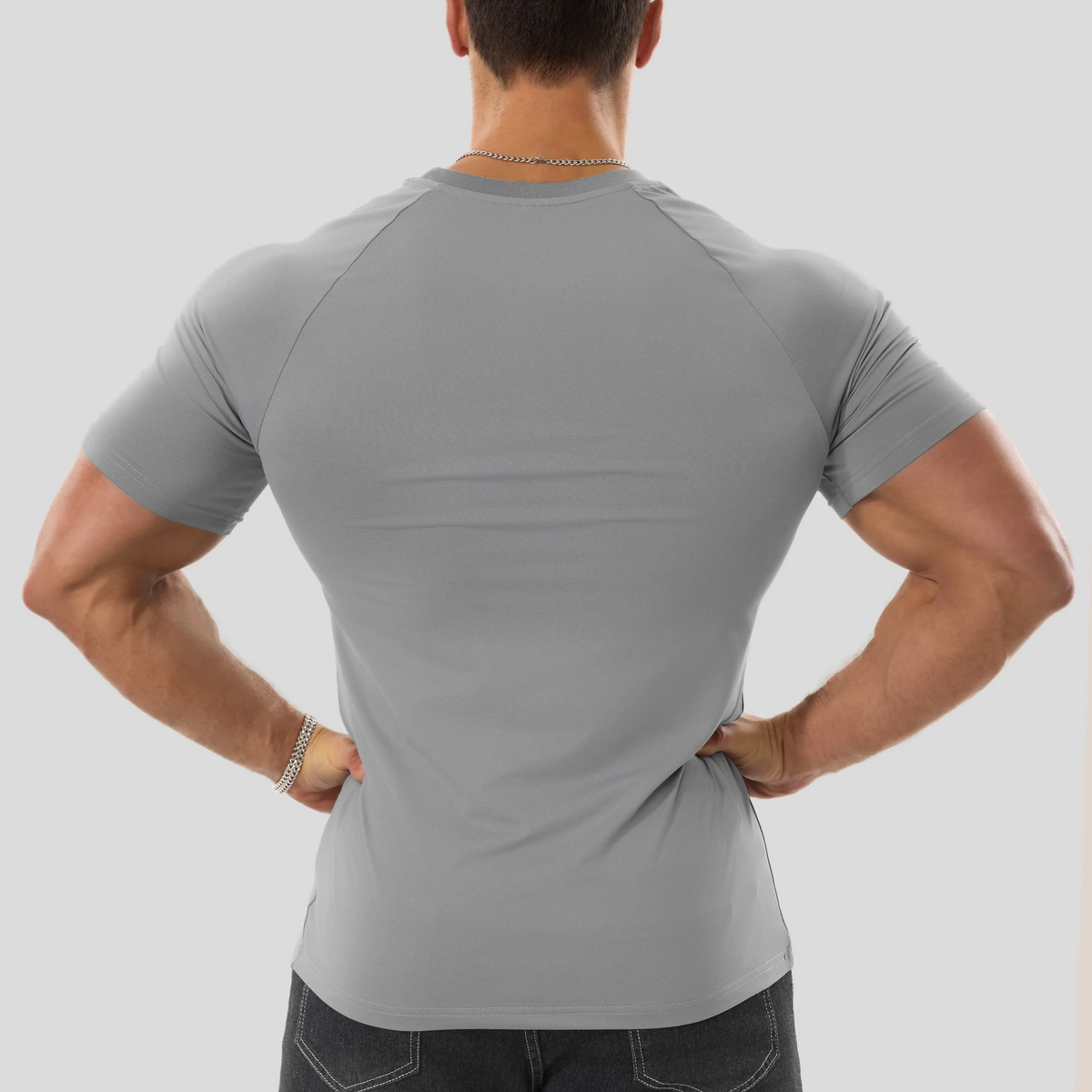 【LAST DAY SALE】Men's Raglan Sleeve Tee Athletic Tapered Fit