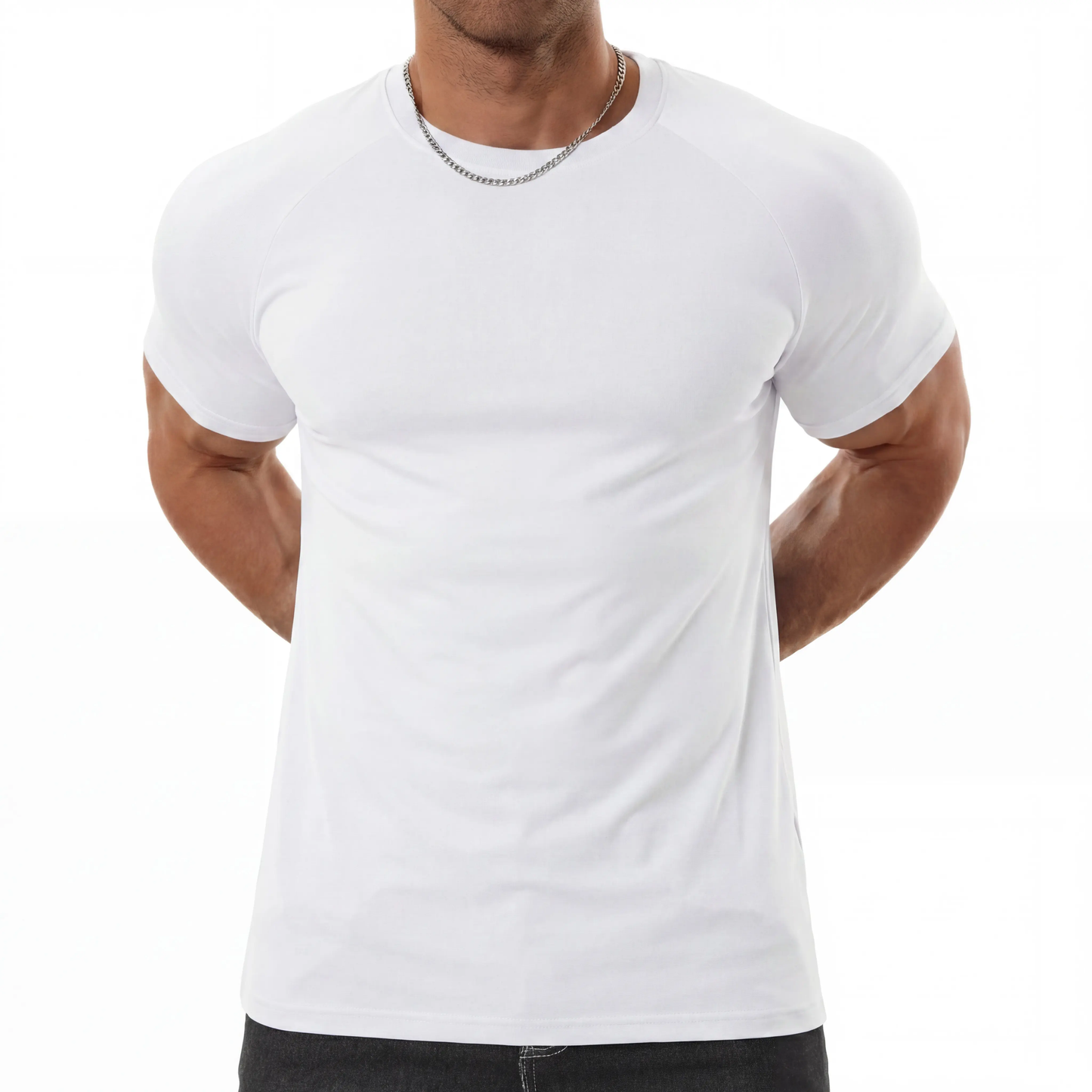 【LAST DAY SALE】Men's Raglan Sleeve Tee Athletic Tapered Fit