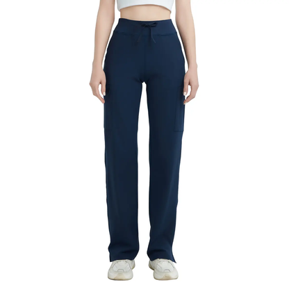 High Rise Yoga Scrub Pants Women - Straight Leg Uniform Pants with Cargo Pocket（XS-4XL）