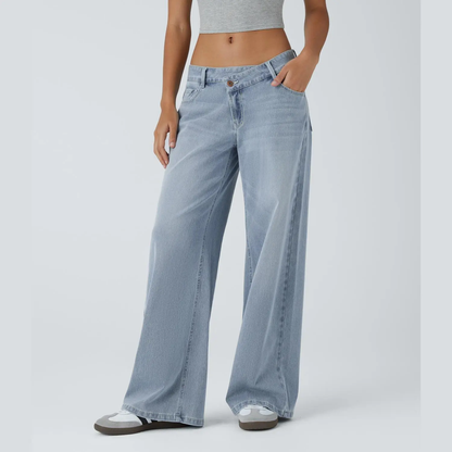 Women's Low Rise Wide Leg Jeans-1