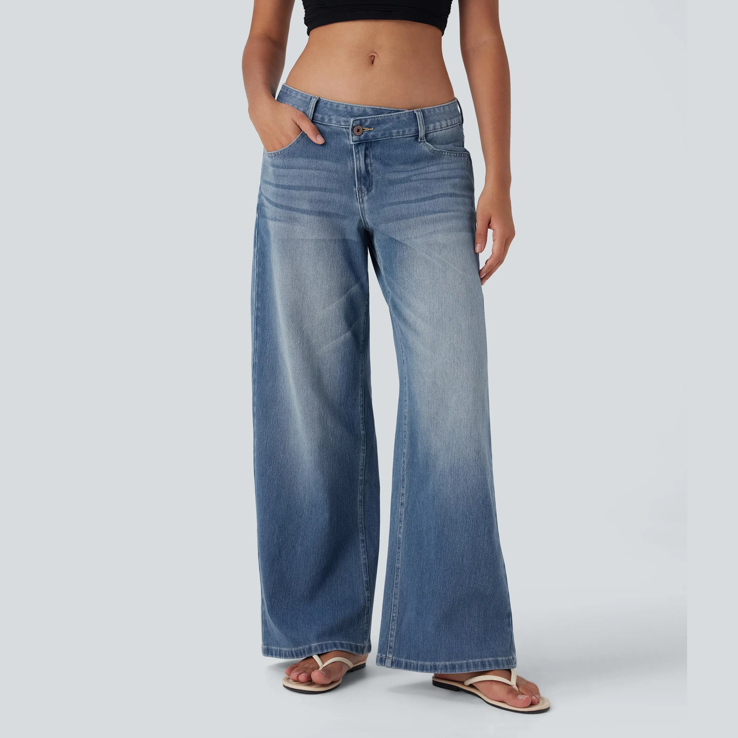 😍Promotion Day 😍Women's Low Rise Wide Leg Jeans