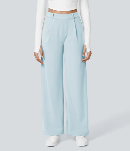juniprel DayStretch High Waisted Pocket Straight Leg Work Pants