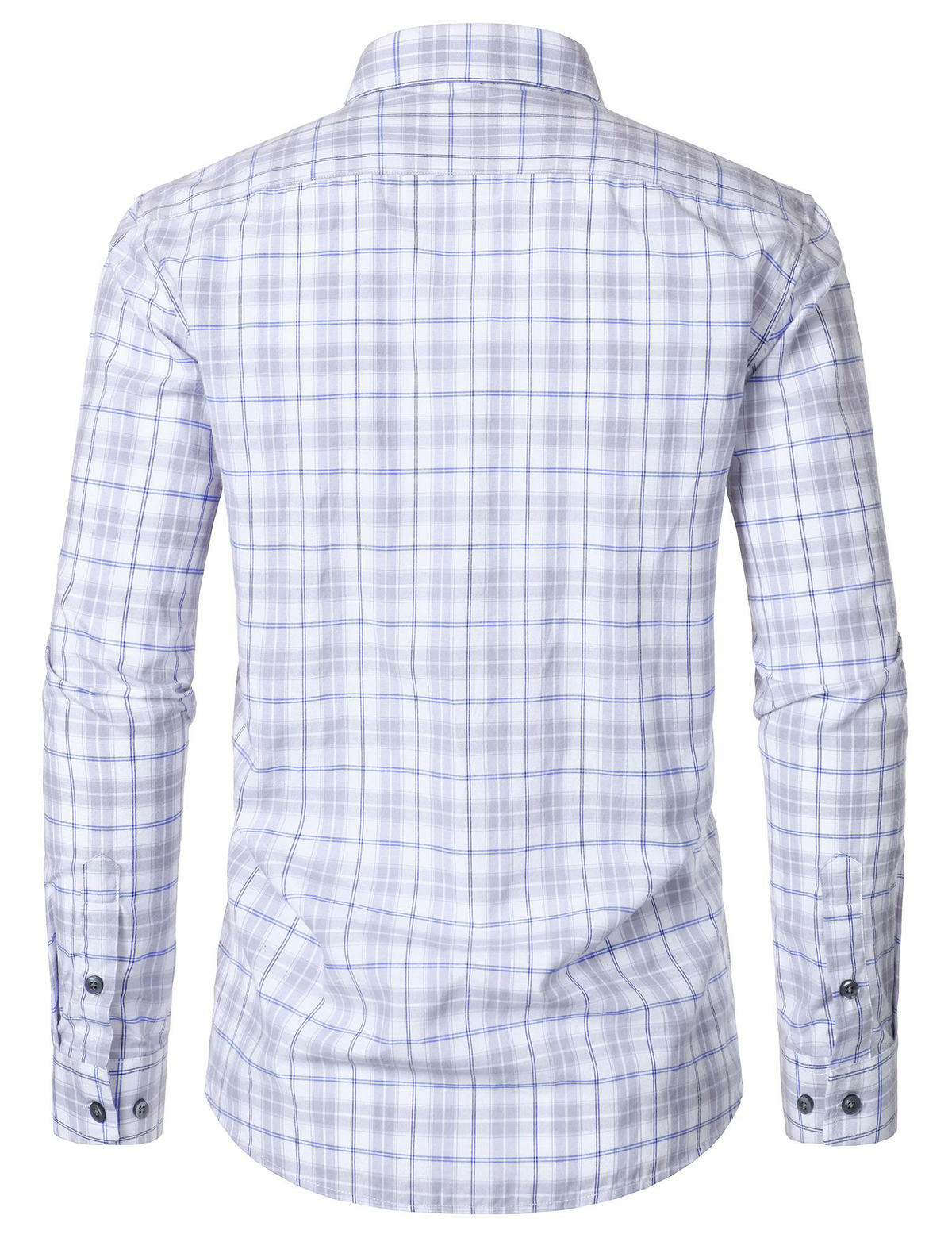 Men's Plaid Slim Fit Long Sleeve Button Down Shirt
