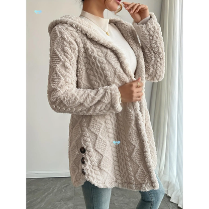 Women's Hooded Cardigan Long Sleeve Coat