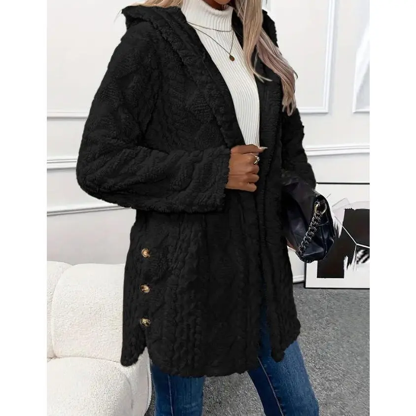 Women's Hooded Cardigan Long Sleeve Coat