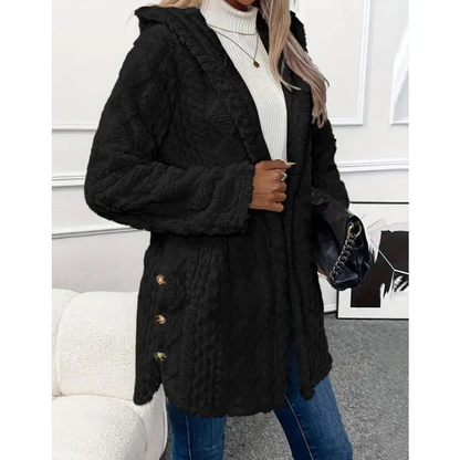 Women's Hooded Cardigan Long Sleeve Coat