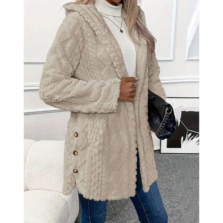 Women's Hooded Cardigan Long Sleeve Coat