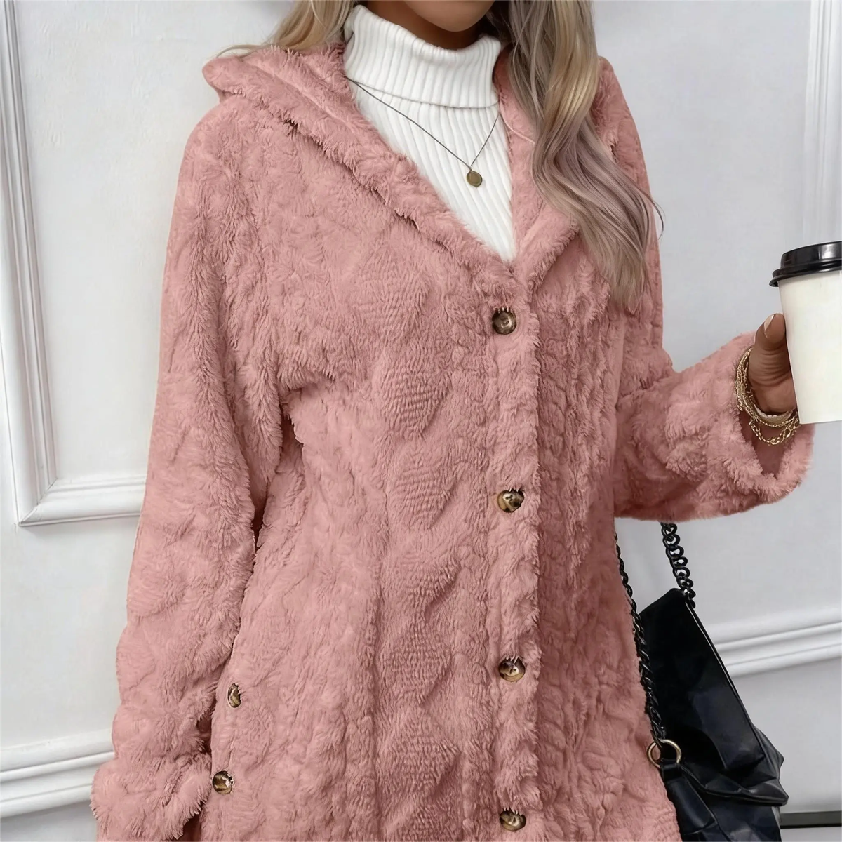 Women's Hooded Cardigan Long Sleeve Coat