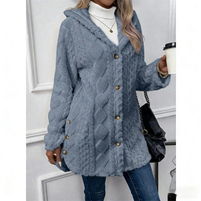 Women's Hooded Cardigan Long Sleeve Coat