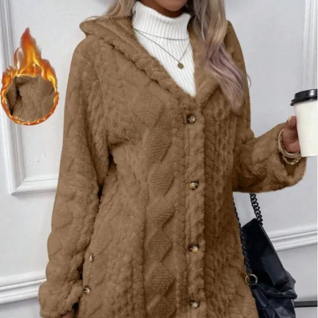 Women's Hooded Cardigan Long Sleeve Coat