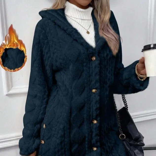 Women's Hooded Cardigan Long Sleeve Coat