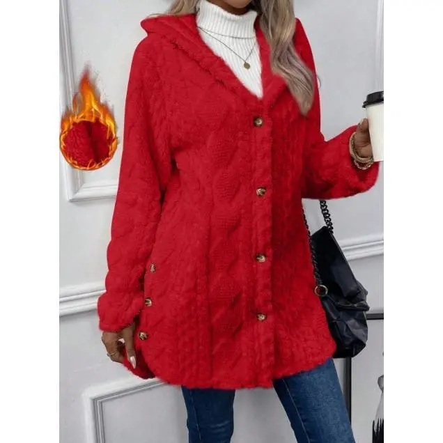 Women's Hooded Cardigan Long Sleeve Coat