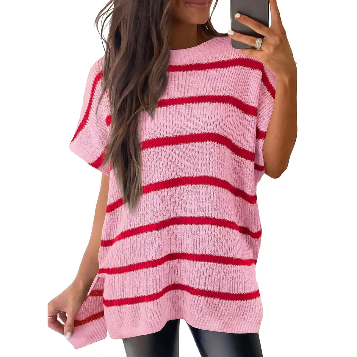 Women’s Solid Knit Puff Sleeve Sweater