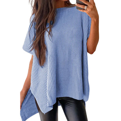 Women’s Solid Knit Puff Sleeve Sweater