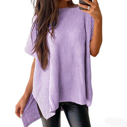 Women’s Solid Knit Puff Sleeve Sweater