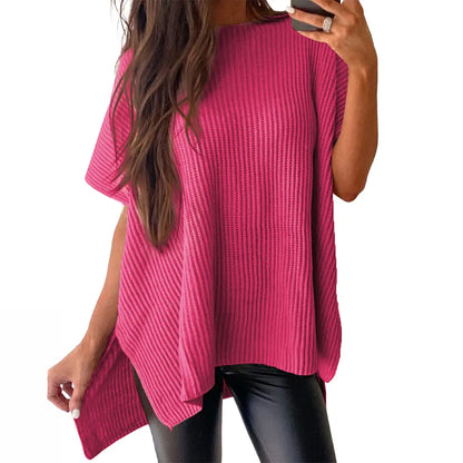Women’s Solid Knit Puff Sleeve Sweater
