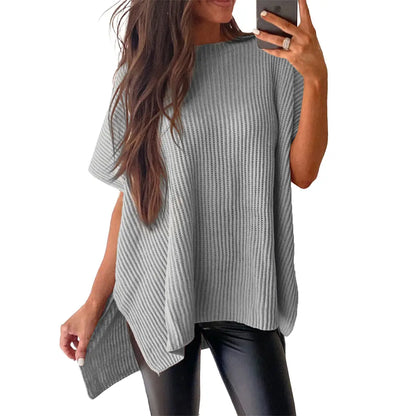 Women’s Solid Knit Puff Sleeve Sweater