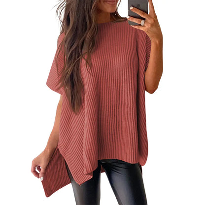 Women’s Solid Knit Puff Sleeve Sweater