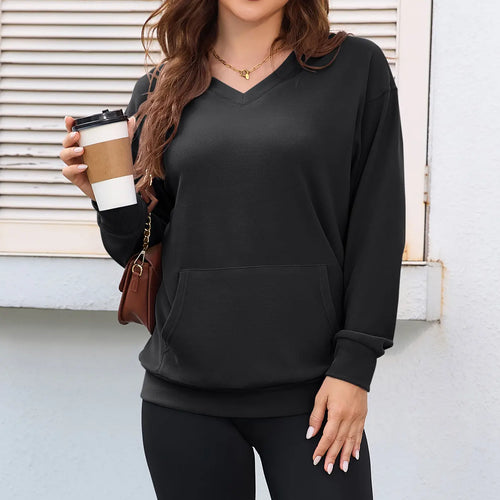 Women's Hoodless V-neck Sweatshirt