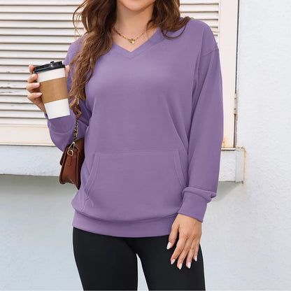 Women's Hoodless V-neck Sweatshirt