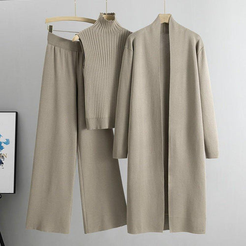 Sweater Set with Sleeveless Vest 3-Piece Set