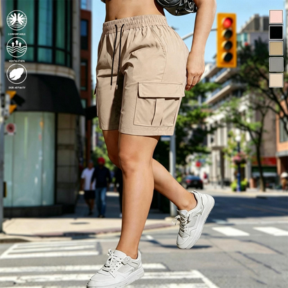 【End of Summer Sale】Women’s outdoor cargo shorts—multi-pocket design