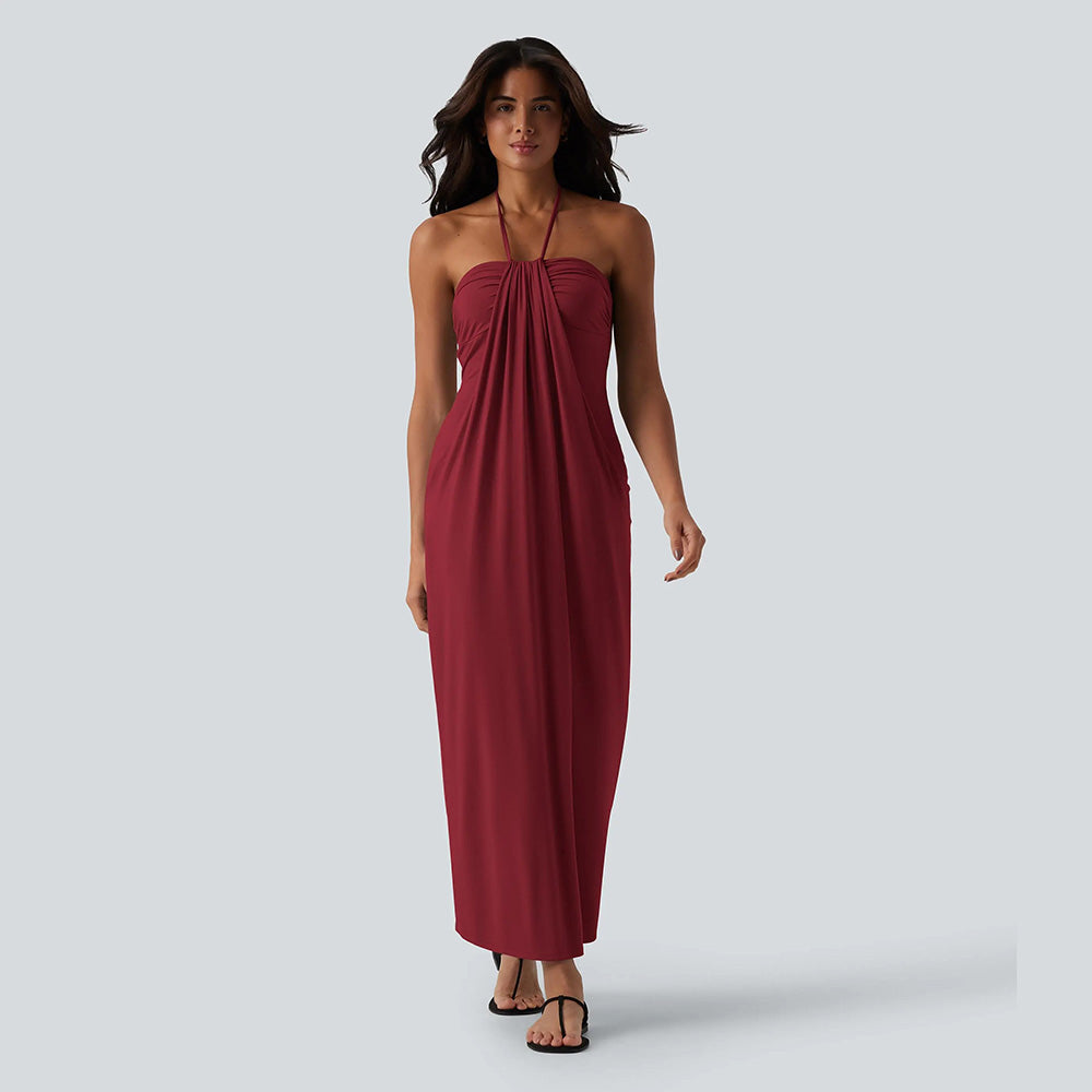 💥Halter Tie Back Maxi Dress with Pockets