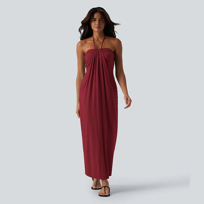 💥Halter Tie Back Maxi Dress with Pockets