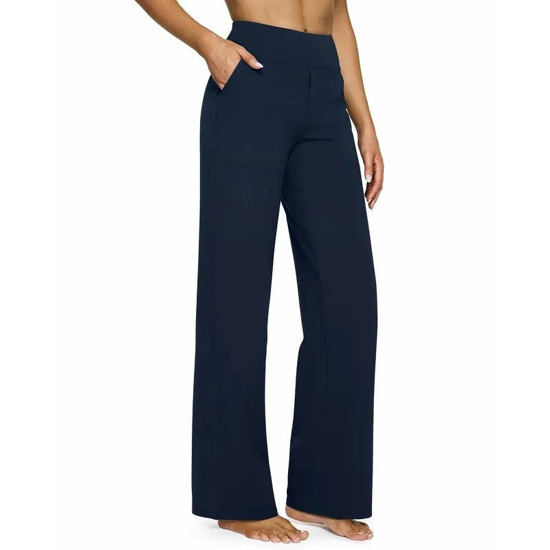 Women's Relaxed Wide-Leg Comfort Pants.