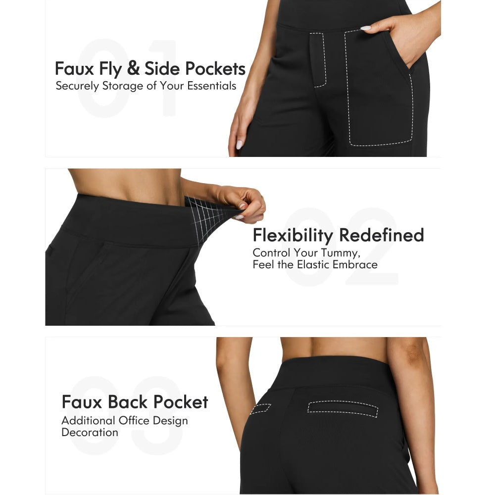 Women's Relaxed Wide-Leg Comfort Pants.