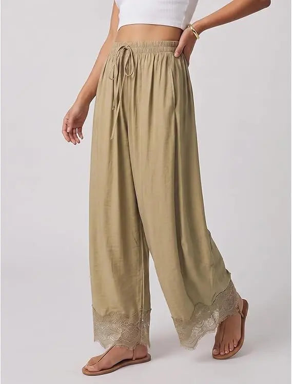 Women’s High-Waist Wide-Leg Cropped Pants
