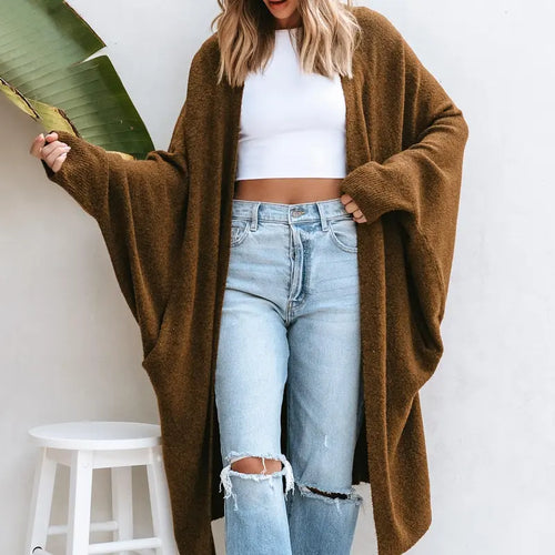 Women's Longline Cardigan – Dolman Sleeves